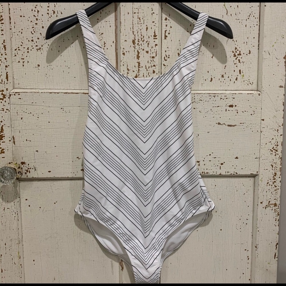 Athleta Chevron High Legged One Piece